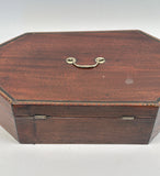 Antique English Baleen Inlaid Mahogany Dresser Box