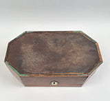Antique English Baleen Inlaid Mahogany Dresser Box