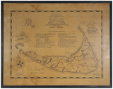 Antique 1929 Pictorial Map of Nantucket by Walter Holt