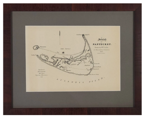 Vintage 1954 Fred Gardner Printing of the 1835 William Coffin Map of Nantucket