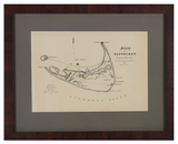 Vintage 1954 Fred Gardner Printing of the 1835 William Coffin Map of Nantucket