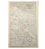 Antique Nantucket Street Map Surveyed & Drawn by J.H. Robinson, circa 1910