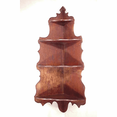 Antique American walnut corner shelf