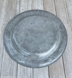 Antique Pewter Charger Belonging to Frederick Myrick