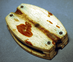 Antique scrimshaw whalebone single block
