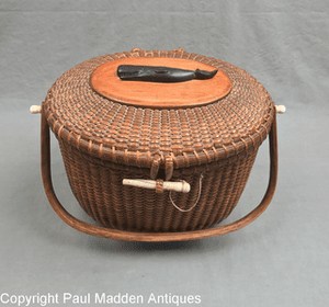 Vintage Nantucket Lightship Basket 8" Purse by Jose Formoso Reyes