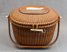 Nantucket Lightship Basket Purse by Stanley Roop 1968