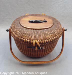 Vintage Nantucket Lightship Basket Friendship Purse by Jose Formoso Reyes