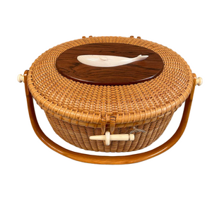 Vintage Nantucket Lightship Basket Purse by Stephen Gibbs 1967