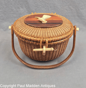 Vintage Nantucket Lightship Basket Purse by Stephen Gibbs