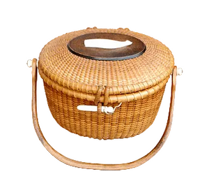 Vintage WM.+J. Reis Nantucket Basket Purse 1977
