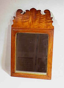 18th C. Queen Anne walnut veneered looking-glass