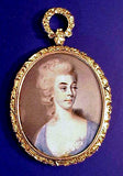 18th Century miniature on ivory of a lady