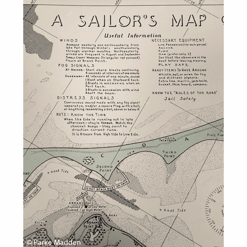 1945 Sailor's Map of Nantucket