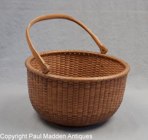 19th C. Nantucket Lightship Basket by Davis Hall