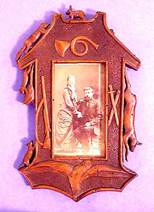 A folky carved wooden frame circa 1870.
