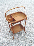 A Heywood antique wicker sewing stand