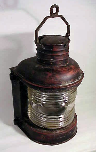 A large signed mast-head ship's lantern