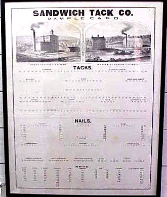 A printed BROADSIDE advertisement for the Sandwich Tack Co.