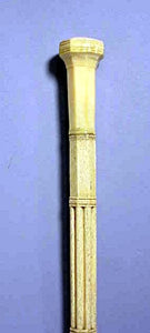 A very choice antique scrimshaw whalebone cane.