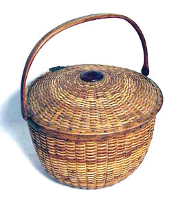 A very rare COVERED Nantucket Lightship Basket