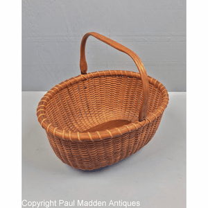 Antique 12" Oval Nantucket Lightship Basket by Mitchy Ray