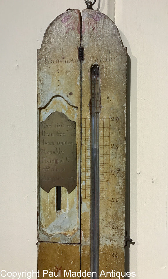 Antique 18th C. French Portable Mercury Barometer