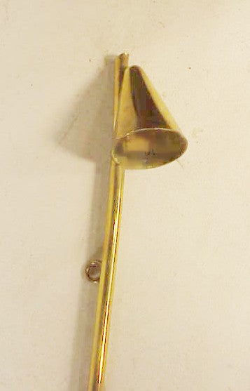 Antique American brass candle lighter and douter