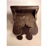 Antique American footstool with shaped sides.