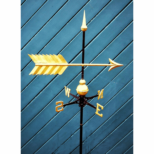 Antique American gilded ARROW weathervane