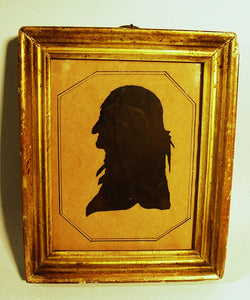 Antique American hand drawn early silhouette