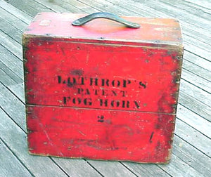 Antique American painted FOG HORN.