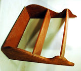 Antique American red painted whale end shelf