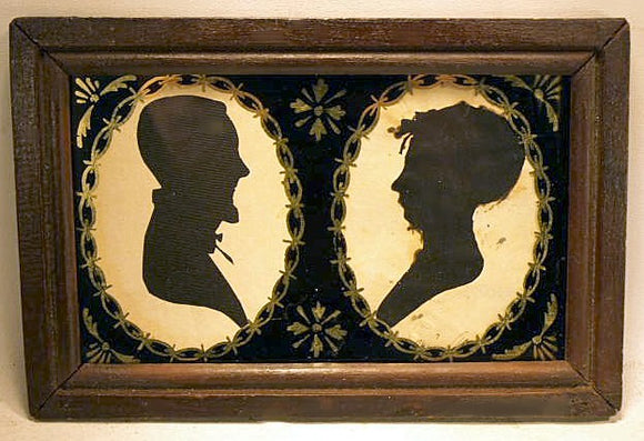 Antique American silhouettes circa 1820.