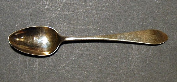 Antique American silver teaspoon David Smith