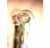 Antique blown whimsey glass cane