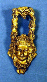 Antique bonze dore handle with Bacchus head.