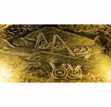 Antique braa oval tray with BI-PLANE