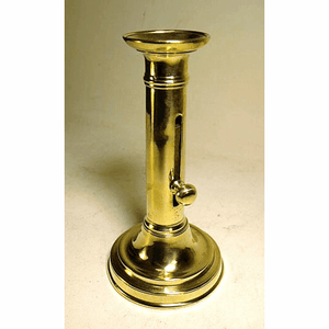 Antique  brass candlestick with pushup slot