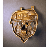 Antique brass door knocker  ROBERT BURNS