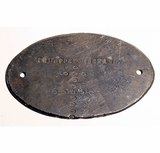 Antique BRASS French name plate