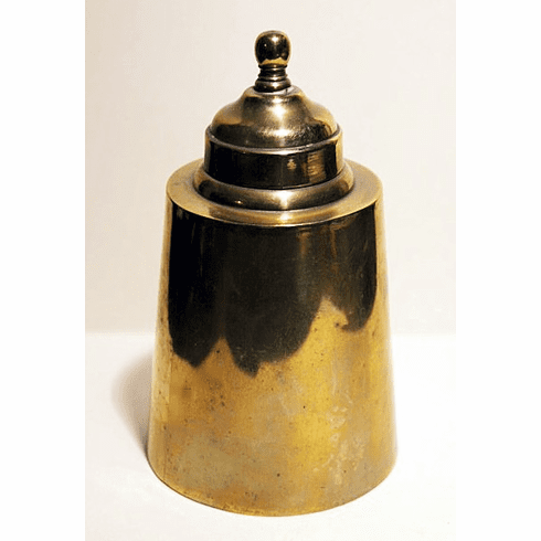 Antique brass tea caddy