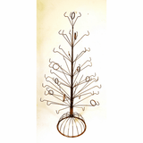 Antique brass wire display stand