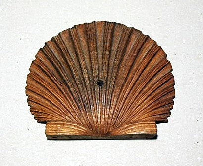 Antique carved mahogany SCALLOP SHELL