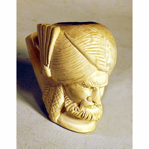 Antique carved Meerschaum pipe bowl from Nantucket