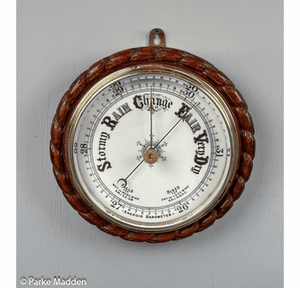 Antique Carved Rope Twist Barometer