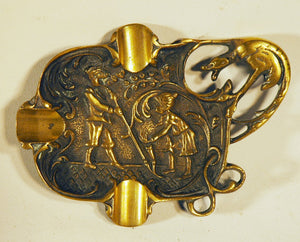 Antique cast brass ash tray