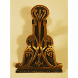 Antique cast brass letter clip in ART DECO design