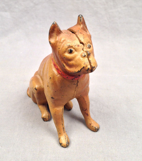 Antique Cast Iron Boxer Bank
