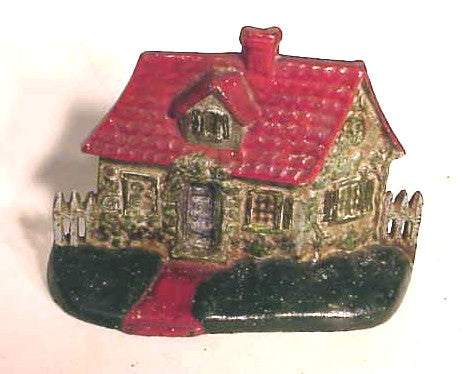 Antique cast-iron Cape Cod cottage doorstop